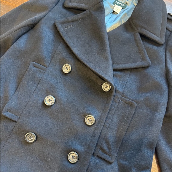 J. Crew Women's Black Wool Peacoat, Size 6 - Picture 3 of 4